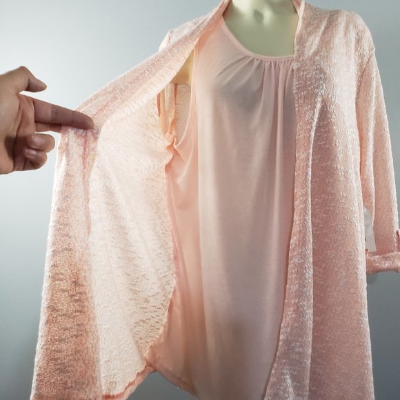 NWT Faded Glory Top with attached jacket Plus 1X - Picture 6 of 9